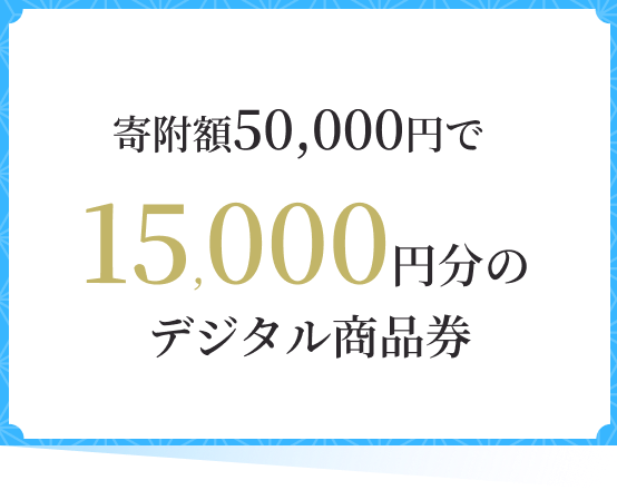 �񕍊z50,000�~��15,000�~���̃f�W�^�����i��