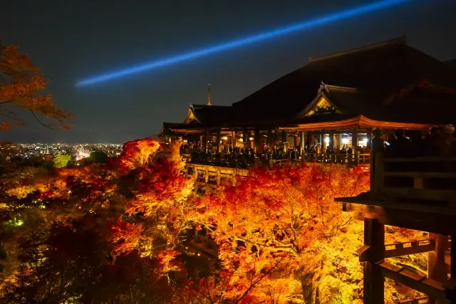 京都清水寺の紅葉
