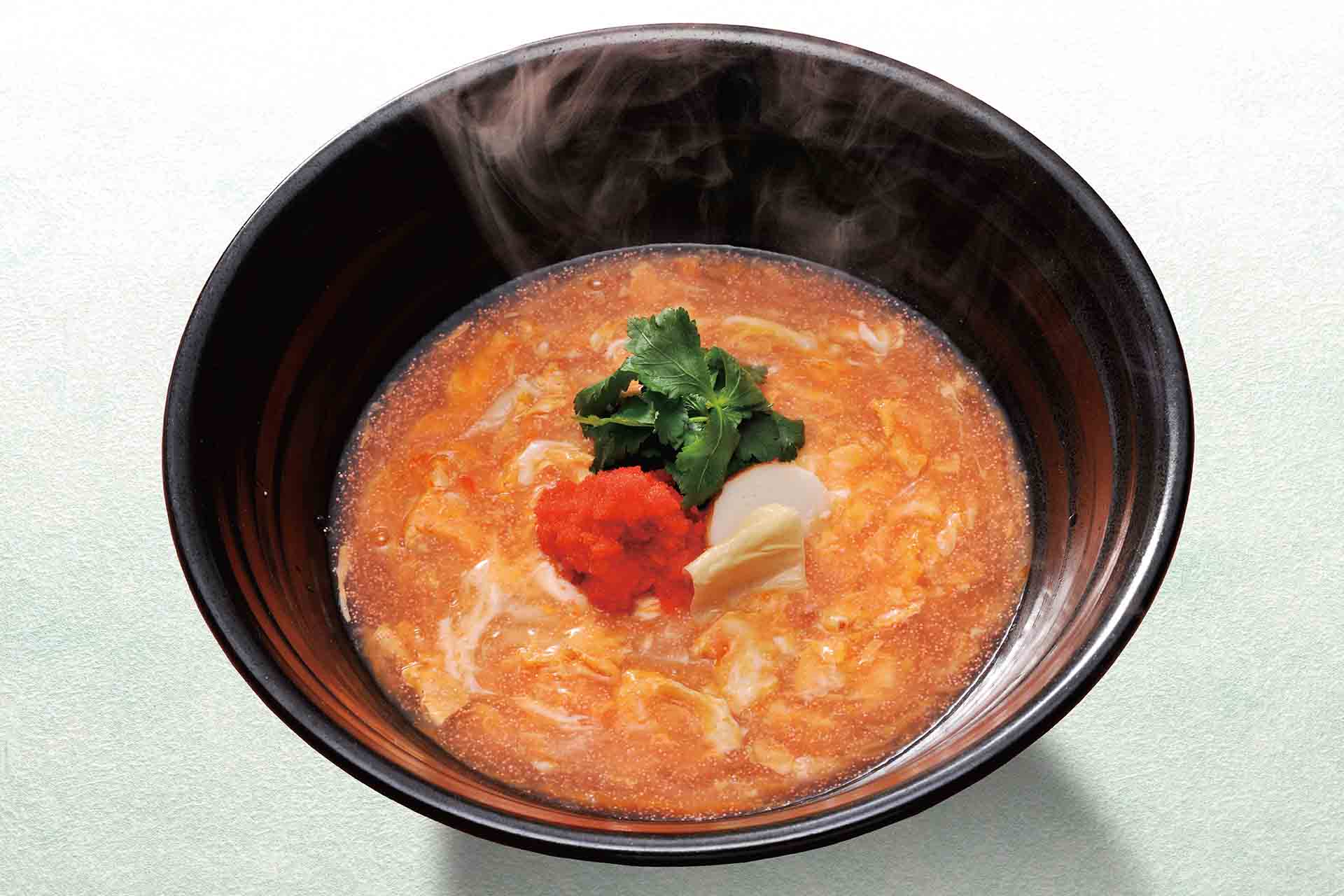 明太餡かけ玉子とじのおうどんの画像