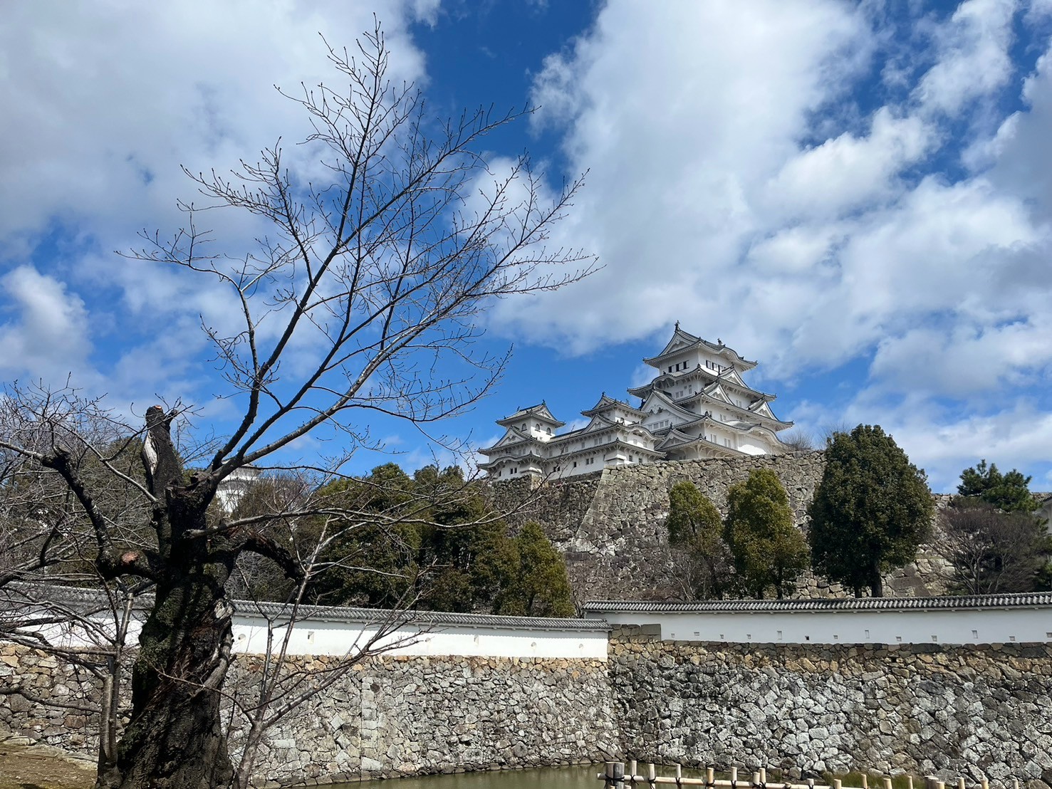 白漆喰で塗られた美しい城壁